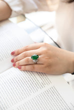 Load image into Gallery viewer, Top Quality Type A Jadeite Platinum Estate Ring