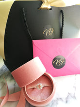 Laden Sie das Bild in den Galerie-Viewer, Custom Made Spinel with White Sapphire Halo 925 Silver Ring