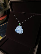 Load image into Gallery viewer, Icy White Carved Jadeite Buddha Pendant