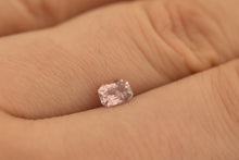 Загрузить изображение в средство просмотра галереи, .49ct Loose Natural Emerald cut Brownish Pink Sapphire
