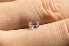 画像をギャラリービューアに読み込む, .43ct Loose Natural Emerald cut Purplish Pink Sapphire
