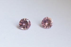 .39ct Loose Pair of Natural Round Pink Sapphires