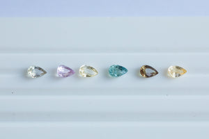 3.37ct Loose Lot of Natural Pear Mixed Color Sapphires