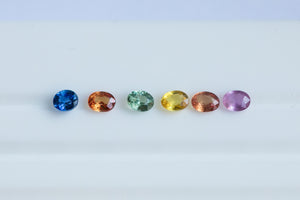 1.13ct Loose Lot of Natural Oval Mixed Sapphires