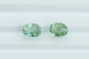 A pair of 2.4ct Loose Natural oval Tourmaline