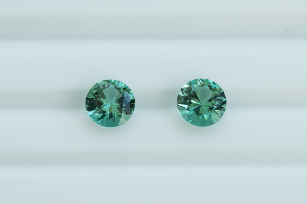 A pair of 1.21ct Loose Natural round Tourmaline