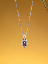 Load image into Gallery viewer, Natural Ruby with diamond pendant in Platinum
