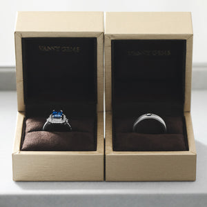 Custom Made Anniversary Sapphire Ring Set