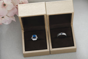 Custom Made Anniversary Sapphire Ring Set