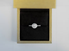 Load image into Gallery viewer, Halo Diamond Pave Half-way Engagement Ring
