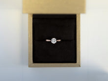 Load image into Gallery viewer, Four Prongs Solitaire Diamond Rose Gold Engagement Ring
