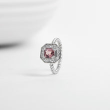 Load image into Gallery viewer, Custom Made Purple Spinel Halo 925 Silver Ring
