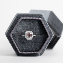 将图片加载到图库查看器，Custom Made Purple Spinel Halo 925 Silver Ring
