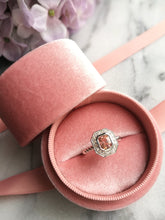 Load image into Gallery viewer, Custom Made Spinel Halo 925 Silver Ring
