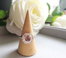 Load image into Gallery viewer, Custom Made Purple Spinel Halo 925 Silver Ring
