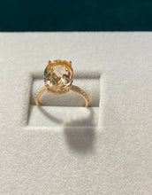 Load image into Gallery viewer, Custom Made Morganite Diamond Pave Ring
