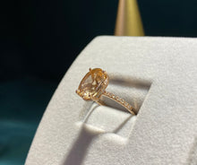 Load image into Gallery viewer, Custom Made Morganite Diamond Pave Ring
