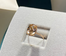 Load image into Gallery viewer, Custom Made Morganite Diamond Pave Ring
