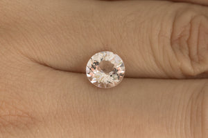 1.44ct Loose Natural round light Peach Pink Morganite