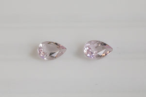 .83ct Loose Pair of Natural Pear Cut Peach Pink Morganite