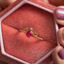 Load image into Gallery viewer, Mini Crown Ruby 18K Rose Gold Ring
