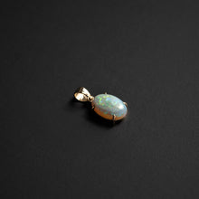 将图片加载到图库查看器，Australian Black Opal 14K Yellow Gold Pendant
